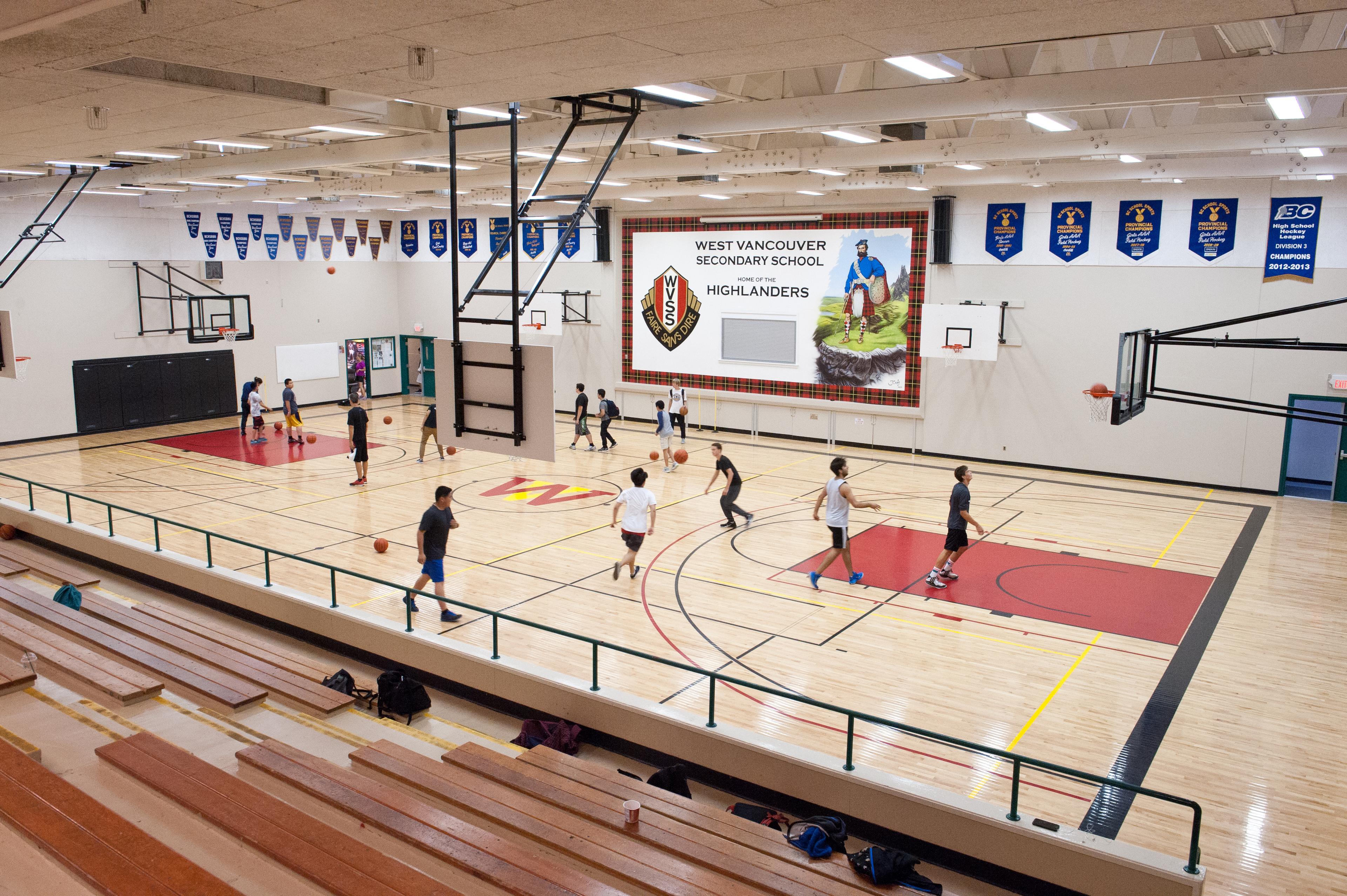 West Vancouver Secondary gym students playing basketball.jpg