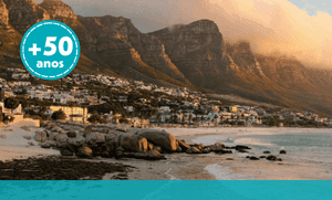 Estude inglês em Cape Town em um programa exclusivo para maiores de 50 anos, combinando aulas, passeios culturais e uma viagem pela Garden Route.
